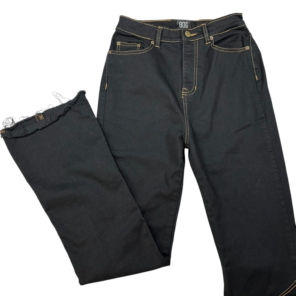 URBAN OUTFITTERS‎ BDG Flared Jeans High-Rise Snap Leg Black Size 28